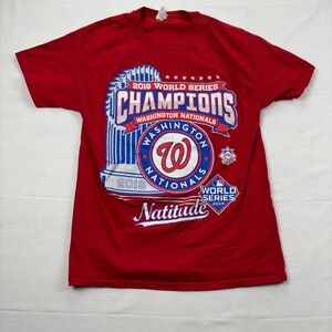 Washington Nationals 2019 World Series Champions Shirt M Red Fruit of the Loom